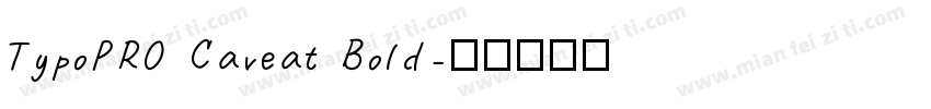 TypoPRO Caveat Bold字体转换